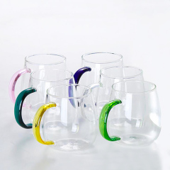 Clear Glass Coffee large glass mugs with handles
